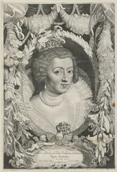 Portarretrato de Anna van Oostenrijk Fernando II [nos] y III [nos] Emperadores de la Casa de Austria (título de la serie)