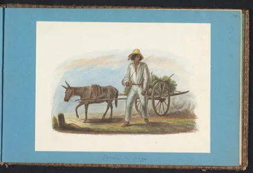 Hombre con carro con plátanos
Álbum de dibujos de Surinam, p.44 (50) (título de la serie)