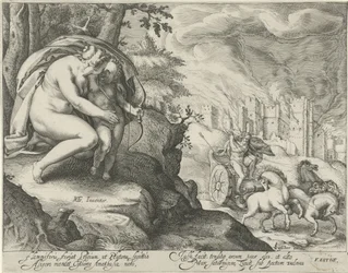 Venus anima a Cupido a disparar una flecha a Plutón