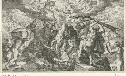 Bacchus ayuda a derrotar a los titanes