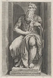 Speculum Romanae Magnificentiae: Moisés según la escultura de Miguel Ángel, siglo XVI