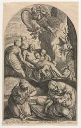 Los discípulos de Cristo llevando su cuerpo al sepulcro, 1594