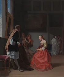 Una compañía musical, c.1668