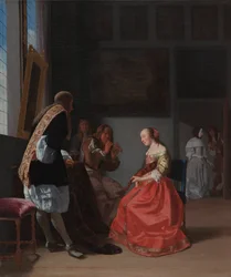Una compañía musical, c. 1668