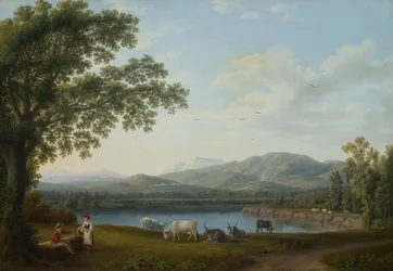 Vista de la Sele y del macizo de los Montes Alburni

Título original Blick auf den Sele und das Massiv der Monti Alburni