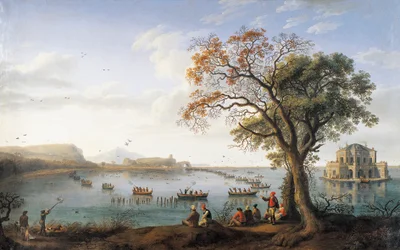 Caza de fochas en el lago Fusano