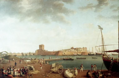 Vista del puerto de Taranto (Pintura)