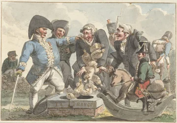 Caricatura sobre la grada de 1810