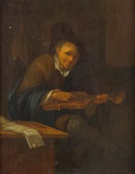 Hombre tocando un violín