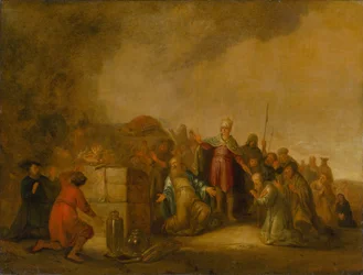 El sacrificio de Elías en el Monte Carmelo, siglo XVII