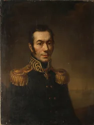 Retrato del escritor Platón Yakovlevich Gamaleya 1766-1817, 1821