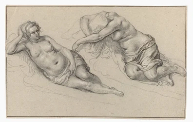 Dos estudios de una mujer desnuda