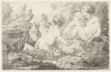 Grupo alegórico de niños