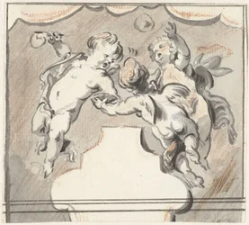 Tres putti flotantes