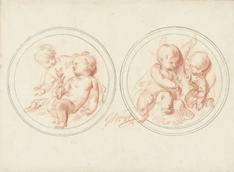 Dos medallones con niños