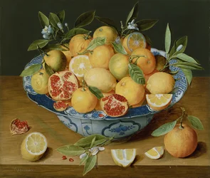 Naturaleza muerta con limones, naranjas y una granada, hacia 1620-1630