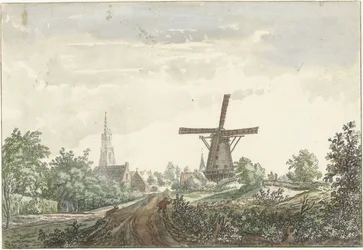Vista de la carretera de Leusden a Amersfoort