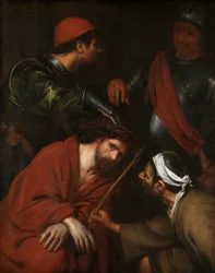 Cristo coronado de espinas (óleo sobre lienzo)