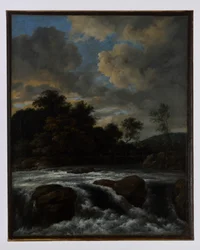 paisaje con cascada