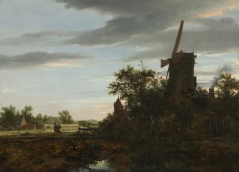 Paisaje con molino de viento, 1646