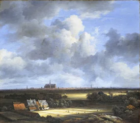Vista de los campos de blanqueo y de Haarlem