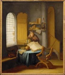 Un erudito en su estudio ...