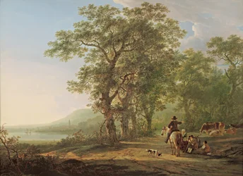 Figuras en un paisaje forestal
