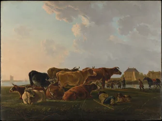 Paisaje con ganado