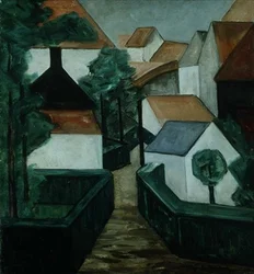 Composición 5, paisaje con un camino