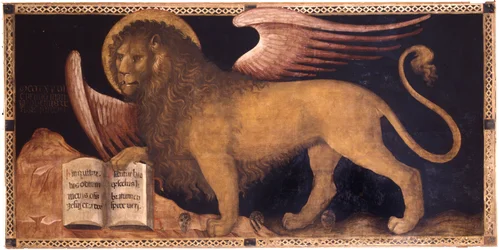 El león de San Marcos. Pintura de Jacobello del Fiore