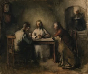 La cena de Emaús (acuarela sobre papel)