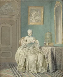 Niña bordando