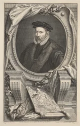 Retrato de Nicholas Bacon, ilustración de 