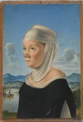 Retrato de mujer, posiblemente una monja de San Secondo; (verso) Escena en grisalla