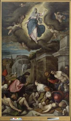 San Roque visita a las víctimas de la peste, c.1575