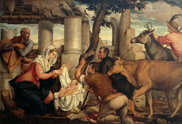 La Adoración de los pastores, de Jacopo Bassano (hacia 1510-1592)