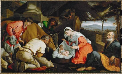 La Adoración de los pastores (pintura sobre lienzo)