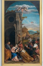 Adoración de los Magos en presencia de Santa Elena