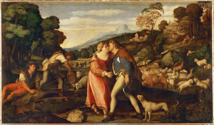 Jacob y Raquel (pintura sobre lienzo)