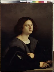 Retrato de un hombre (Retrato de un hombre). Pintura de Jacopo Palma il Vecchio (El viejo o anciano