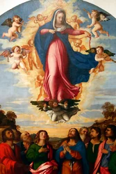 La Asunción de la Virgen, por Palma il Vecchio Serina 1513