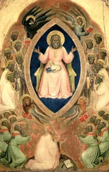 Dios Padre entronizado del Políptico del Apocalipsis, después de 1343
