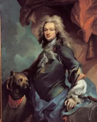 Retrato de un caballero con dogo