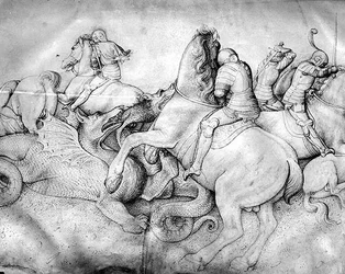 Batalla contra dragones, c.1450