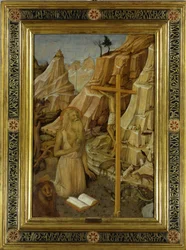 San Jerónimo penitente en el desierto, 1450