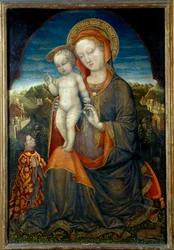 La Virgen de la Humildad y el Niño adorados por Lionel d