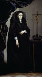 Retrato de una noble vestida de luto, c.1600 (óleo sobre lienzo)
