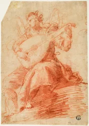 Ángel tocando un laúd