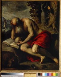 San Jerónimo. Pintura de Jacopo Palma el Joven (1544-1628), óleo sobre lienzo
