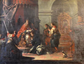 En francés:  Le Baptême de saint Daniel par saint Prosdocime de Padoue El Bautismo de San Daniel por San Prosdocio de Padua